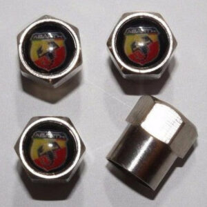 Abarth Black Tire Valve Stem Caps