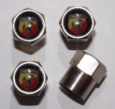 Abarth Black Tire Valve Stem Caps