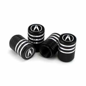 Acura Black Laser Engraved Tire Valve Caps