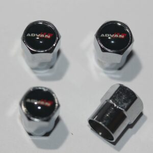 Advan Black Tire Valve Stem Caps