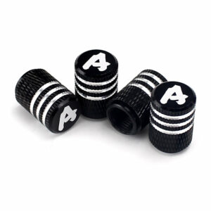 Alphabet A – Z Laser Engraved Tire Valve Stem Caps