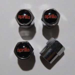 Aprilia Red Tire Valve Caps - Plus Free Extra Cap