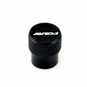 Avid.1 Wheel Laser Engraved on Black Tire Valve Caps