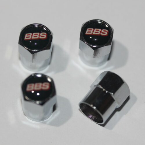 BBS Black & Red Tire Valve Caps – Plus Free Extra Cap