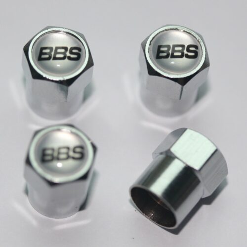 BBS Silver Tire Valve Caps – Plus Free Extra Cap
