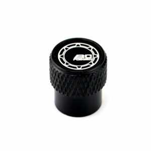 BC Forged Wheel Laser Engraved on Black Tire Valve Caps