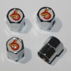 Buick Turbo 6 White Tire Valve Caps - Plus Free Extra Cap