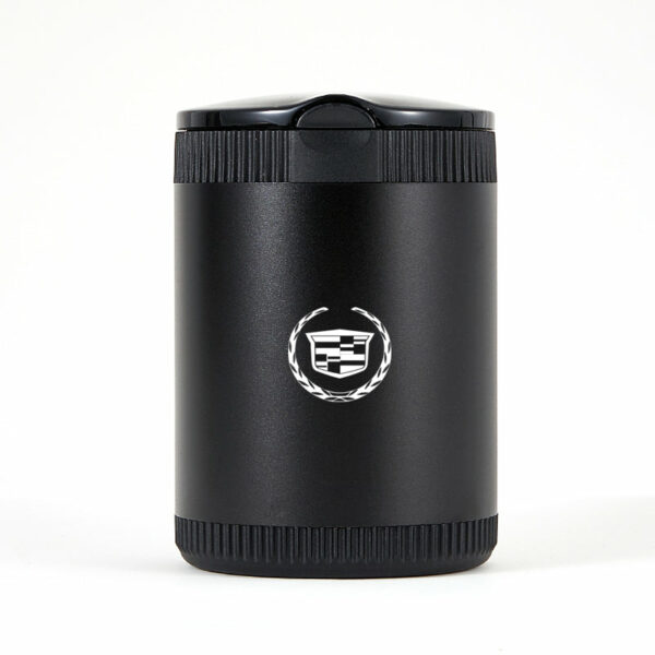 Cadillac Black Laser Engraved Portable Led Ashtray (Large)
