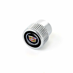 Cadillac Silver Chrome Tire Valve Caps