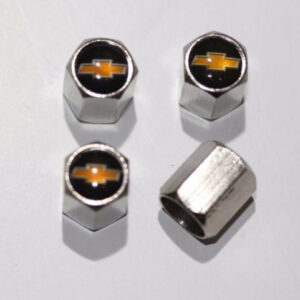 Chevrolet Orange Chevy Tire Valve Caps - Plus Free Extra Cap