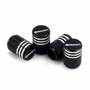 Continental Black Laser Engraved Tire Valve Caps-Extra Cap
