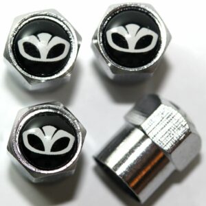 Daewoo Black Tire Valve Stem Caps - Plus Free Extra Cap