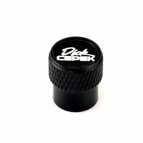 Dick Cepek Wheel Laser Engraved on Black Tire Valve Caps
