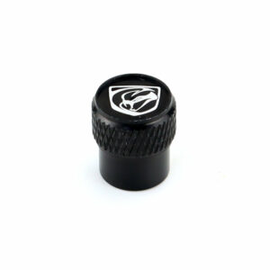 Dodge Viper Laser Engraved on Black Tire Valve Caps