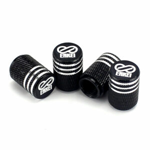 Enkei Black Laser Engraved Tire Valve Caps