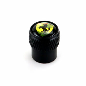 Ferrari Black Aluminum Tire Valve Caps