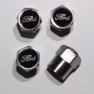 Ford Black Tire Valve Caps - Plus Free Extra Cap