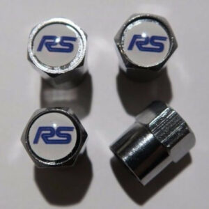 Ford RS Blue Tire Valve Caps - Plus Free Extra Cap