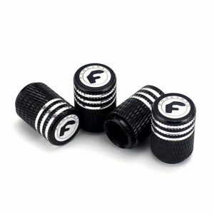 Forgiato Black Laser Engraved Tire Valve Caps- Spare Cap