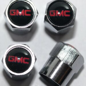 GMC Black Valve Stem Caps - Plus Free Extra Cap