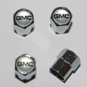 GMC Silver Tire Valve Caps - Plus Free Extra Cap