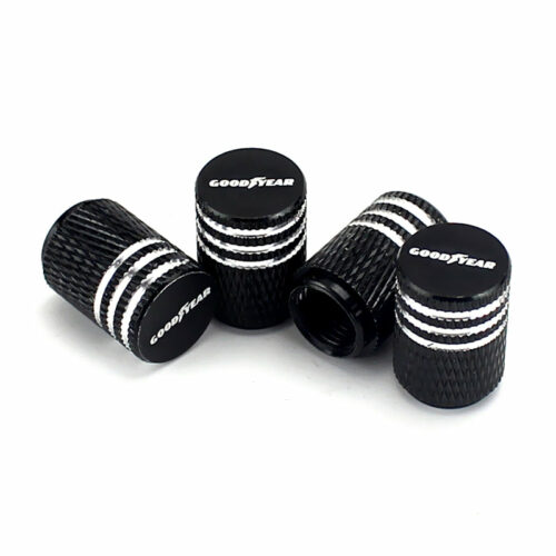 Goodyear Black Laser Engraved Tire Valve Caps-Extra Cap