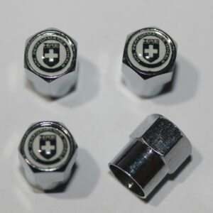 HRE White Tire Valve Stem Caps - Plus Free Extra Cap
