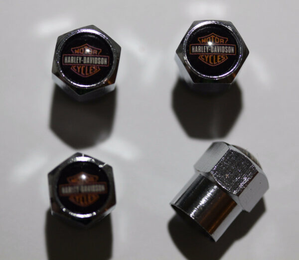 Harley Davidson Black Tire Valve Caps