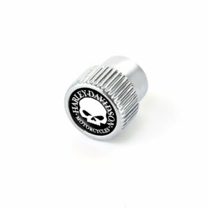 Harley Davidson Silver Chrome Tire Valve Caps
