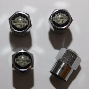 Harley Davidson White Tire Valve Caps
