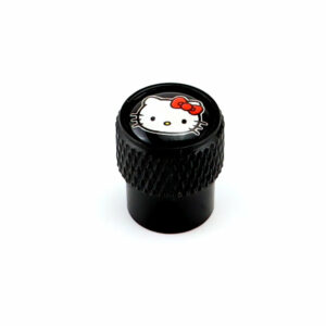 Hello Kitty Black Tire Valve Caps - Extra Spare Cap Total 5 Caps