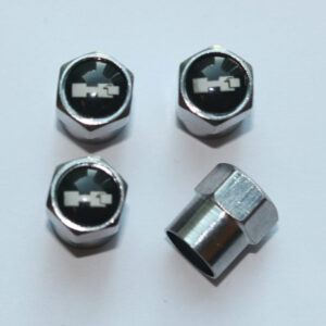 Hummer H1 Black Tire Valve Caps - Plus Free Extra Cap