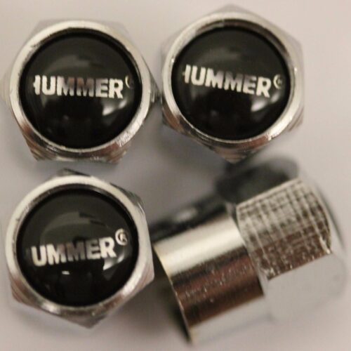 Hummer H1 H2 H3 Black Tire Valve Caps – Plus Free Extra Cap