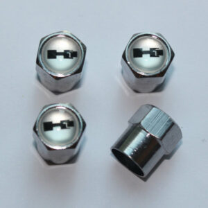 Hummer H1 Silver Tire Valve Caps - Plus Free Extra Cap
