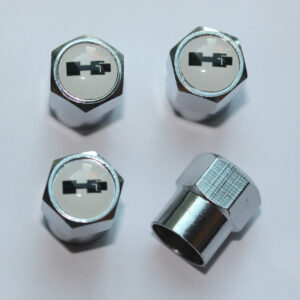 Hummer H1 White Tire Valve Caps - Plus Free Extra Cap