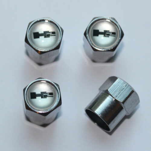 Hummer H2 Silver Tire Valve Caps – Plus Free Extra Cap