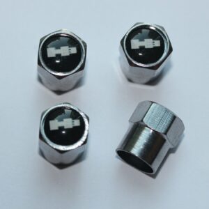 Hummer H3 Black Tire Valve Caps - Plus Free Extra Cap