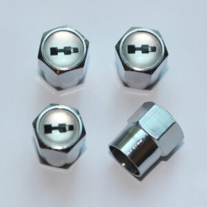 Hummer H3 Silver Tire Valve Caps - Plus Free Extra Cap