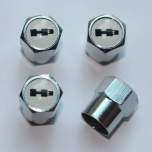 Hummer H3 White Tire Valve Caps - Plus Free Extra Cap