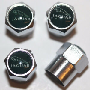 Jaguar Dark Green Tire Valve Caps - Plus Free Extra Cap
