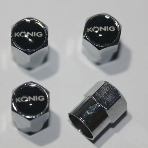 Konig White Tire Valve Caps – Plus Free Extra Cap