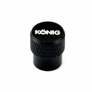 Konig Laser Engraved on Black Tire Valve Caps - Extra Spare Cap Total 5 Caps