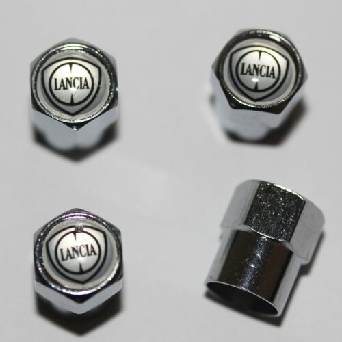 Lancia Silver Tire Valve Caps – Plus Free Extra Cap