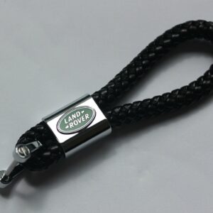 Land Rover Leather Chrome Keychain With 3 Color Choices