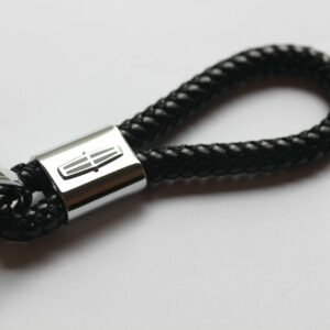 Lincoln Leather Chrome Keychain With 3 Color Choices
