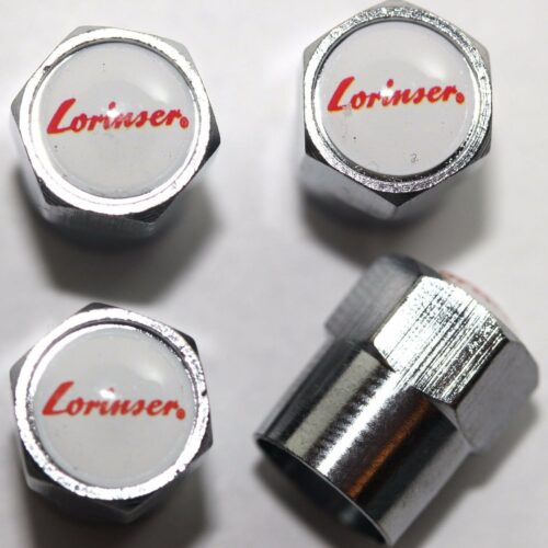 Lorinser White Racing Tire Valve Caps – Plus Free Extra Cap