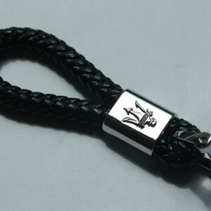 Maserati Leather Chrome Keychain With 3 Color Choices
