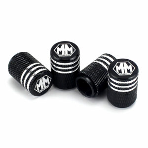 Mayhem Black Laser Engraved Tire Valve Caps - Extra Spare Cap Total 5 Caps