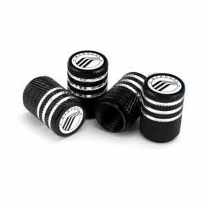 Mercury Black Laser Engraved Tire Valve Caps - Extra Spare Cap Total 5 Caps