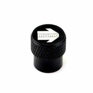 Momo Wheel Laser Engraved on Black Tire Valve Caps - Extra Spare Cap Total 5 Caps